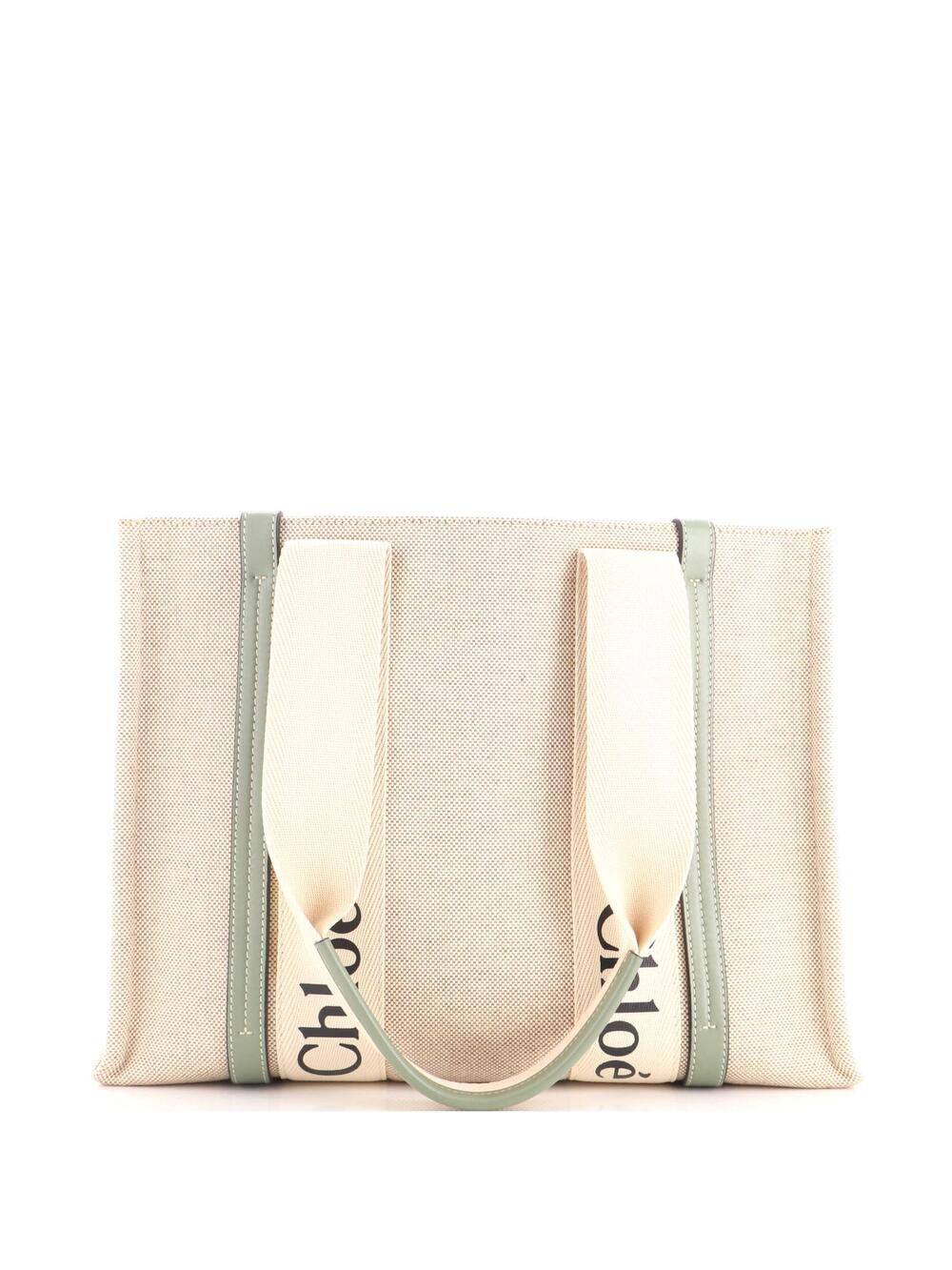 Chloe Woody Tote Canvas With Leather #342432C93B